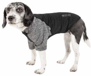 Pet Life Active 'Hybreed' 4-Way Stretch Two-Toned Performance Dog T-Shirt (Color: Black, size: small)