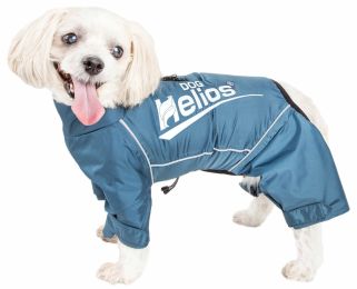 Dog Helios 'Hurricanine' Waterproof And Reflective Full Body Dog Coat Jacket W/ Heat Reflective Technology (Color: Blue, size: medium)