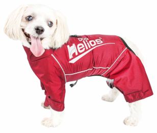 Dog Helios 'Hurricanine' Waterproof And Reflective Full Body Dog Coat Jacket W/ Heat Reflective Technology (Color: Red, size: large)