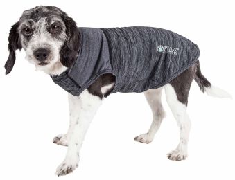 Pet Life Active 'Aero-Pawlse' Heathered Quick-Dry And 4-Way Stretch-Performance Dog Tank Top T-Shirt (Color: Black, size: X-Large)