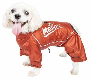 Dog Helios 'Hurricanine' Waterproof And Reflective Full Body Dog Coat Jacket W/ Heat Reflective Technology (Color: orange, size: small)