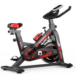 Indoor Cycling Professional Fitness Cycling Exercise Bike With LCD Monitor (type: Professional Exercise Bikes, Color: Black & Red)