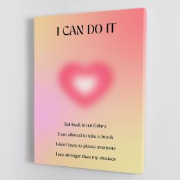 Motivational Glow Print Canvas Print Or Poster (type: Premium Framed Canvas Print, size: 28" x 20" / 70cm x 50cm approx)