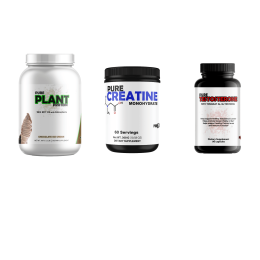 Anabolic Bundle Protein, Creatine Testosterone Booster (Protein: Pure Plant Protein Chocolate, Creatine and Testosteron: Creatine and Testosterone)