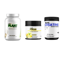 Gym Rat Bundle Protein, Pre-Workout, Creatine (Protein: Pure Plant Protein Vanilla, Pre-Workout and Creatine: Pure Focus and Creatine)