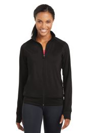 Sport-Tek &reg; Ladies NRG Fitness Jacket LST885 (Color: Black, size: S)