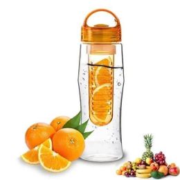 Fruitzola JAMMER Fruit Infuser Water Bottle In 5 Colors (Color: orange)