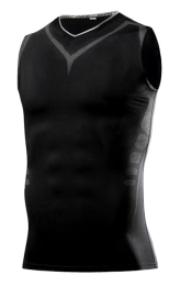 Beckman Sleeveless Workout Shirt - Black (Color: Black, size: 3X-Large)