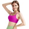 1Pc/3Pcs Women Cross Back Sport Bras Padded Strappy Crop Open Back Low Impact Bras Sexy Fitness Tank Tops