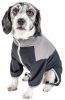 Pet Life Active 'Embarker' Heathered Performance 4-Way Stretch Two-Toned Full Body Warm Up