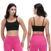 1Pc/3Pcs Women Strap Sport Bras Padded Strappy Crop Square Neck Low Impact Bras Sexy Fitness Tank Tops