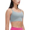 1Pc/3Pcs Women Strap Sport Bras Padded Strappy Crop Square Neck Low Impact Bras Sexy Fitness Tank Tops