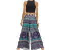 Women's Yoga Pants Rayon Print Smocked Waist Boho Harem Pants