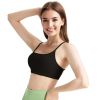 1Pc/3Pcs Women Cross Back Sport Bras Padded Strappy Crop Open Back Low Impact Bras Sexy Fitness Tank Tops