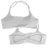 1Pc/3Pcs Women Cross Back Sport Bras Padded Strappy Crop Open Back Low Impact Bras Sexy Fitness Tank Tops