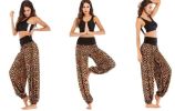 Women Casual Pants Smocked Waist Harem Hippie Boho Yoga Palazzo Casual Pants