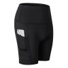 Women's Shorts Yoga Workout Running Compression Exercise Shorts Side Pockets