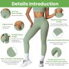 Women's High Waist Workout Leggings Tummy Control Compression Yoga Tight Pants Gym Pants Athletic Running Leggings with 25In Inseam No Front Seam