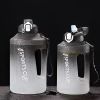 Sports Water Jug With Time Markers; Gradient Color Fitness Accessories