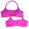 1Pc/3Pcs Women Cross Back Sport Bras Padded Strappy Crop Open Back Low Impact Bras Sexy Fitness Tank Tops