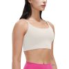 1Pc/3Pcs Women Strap Sport Bras Padded Strappy Crop Square Neck Low Impact Bras Sexy Fitness Tank Tops