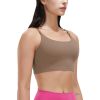 1Pc/3Pcs Women Strap Sport Bras Padded Strappy Crop Square Neck Low Impact Bras Sexy Fitness Tank Tops