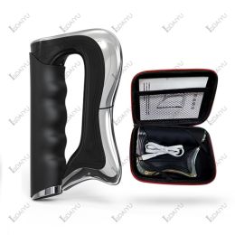 LINDAIYU Barberology Massager Cordless Electric Fascia Gun Body Vibration Head Exercising Fitness Relaxation Handheld USB Charge (Ships From: China, Color: Black Massage Knife)