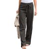 Women Casual Yoga Pants Loose Linen Trousers Pant