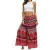 Women's Yoga Pants Rayon Print Smocked Waist Boho Harem Pants