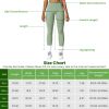 Women's High Waist Workout Leggings Tummy Control Compression Yoga Tight Pants Gym Pants Athletic Running Leggings with 25In Inseam No Front Seam