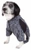 Pet Life Active 'Downward Dog' Heathered Performance 4-Way Stretch Two-Toned Full Body Warm Up Hoodie